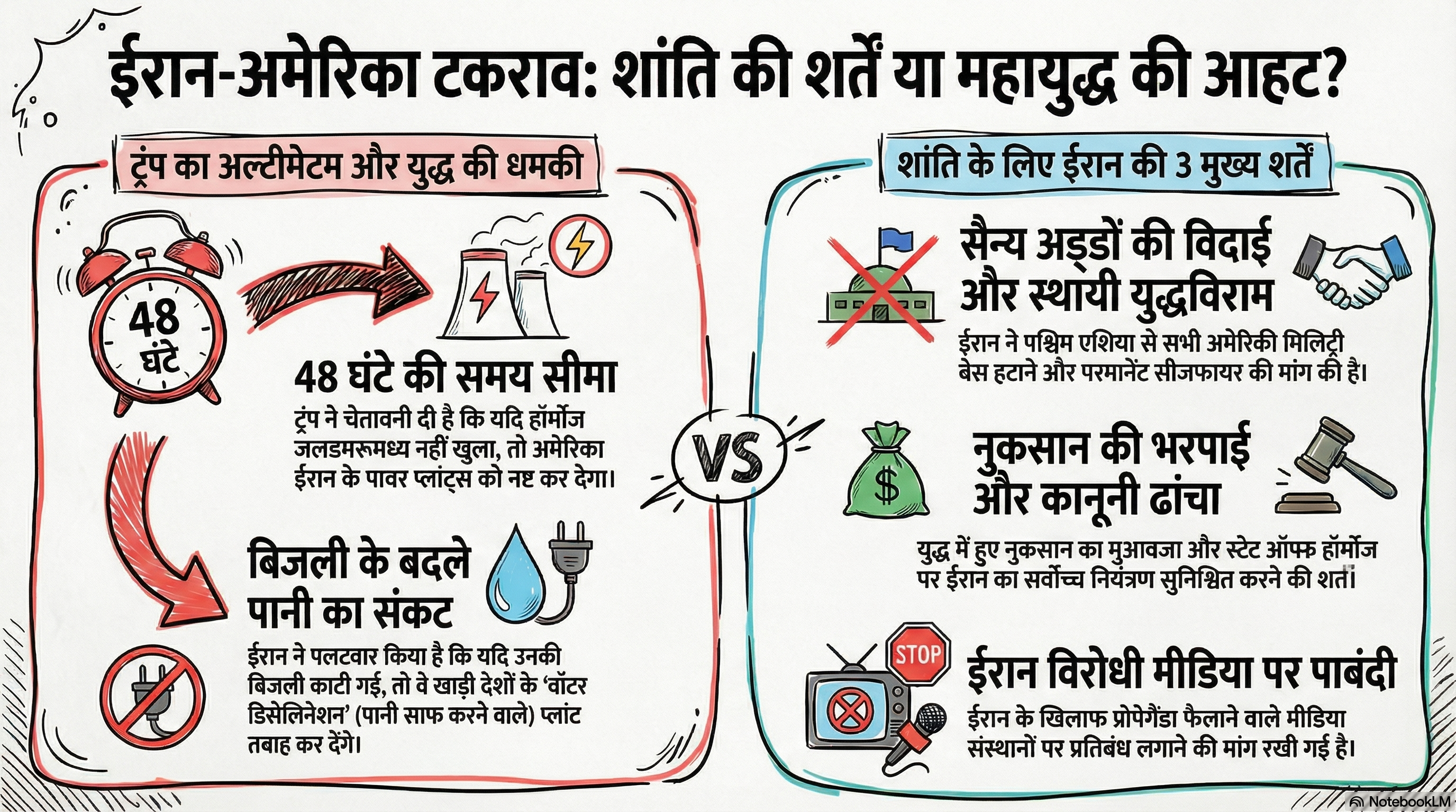 ईरान-अमेरिका युद्ध: ट्रंप का अल्टीमेटम और शांति की छह शर्तें