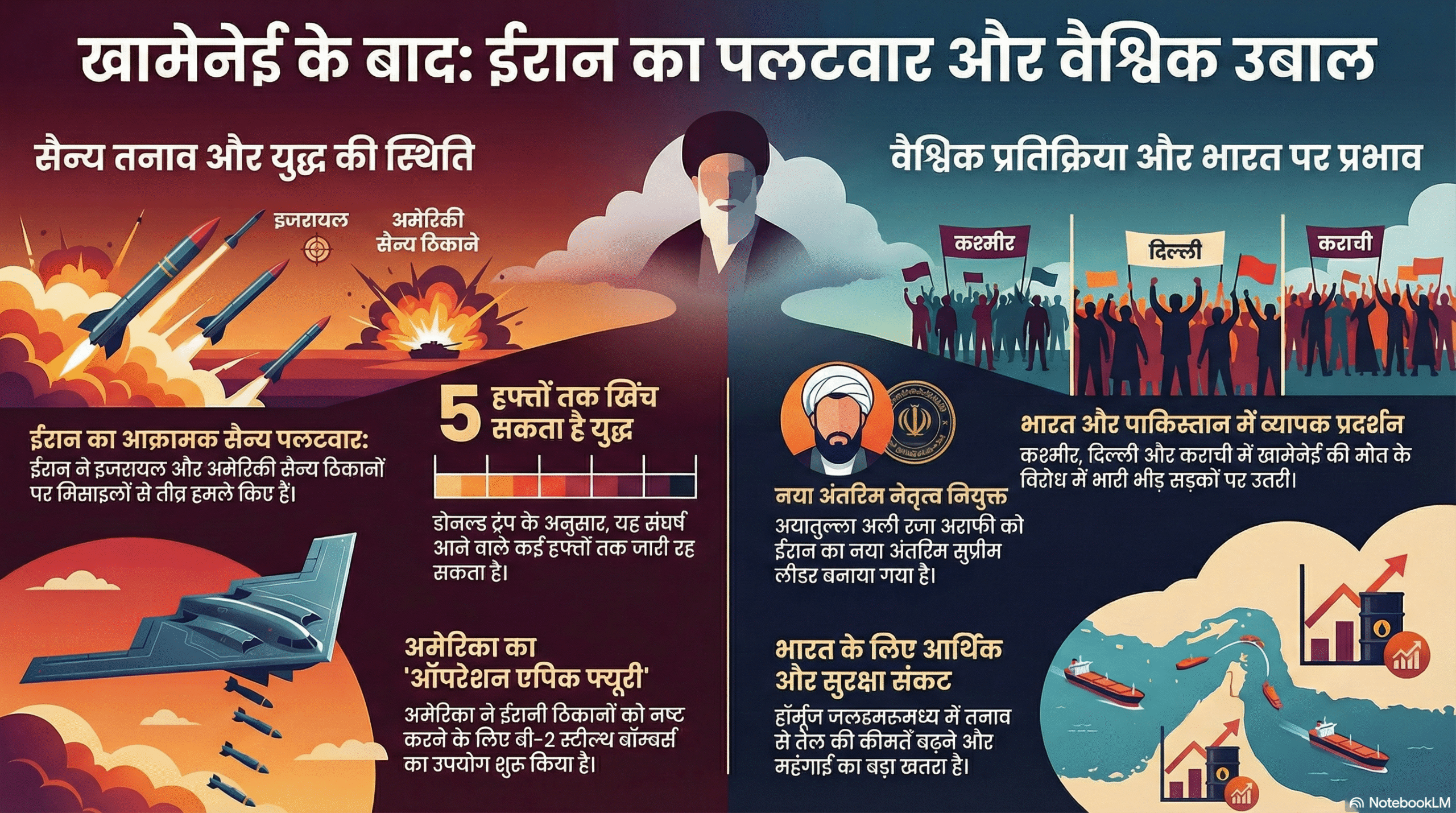 खमनेई की मौत के बाद दहला मिडिल ईस्ट: ईरान का भीषण पलटवार